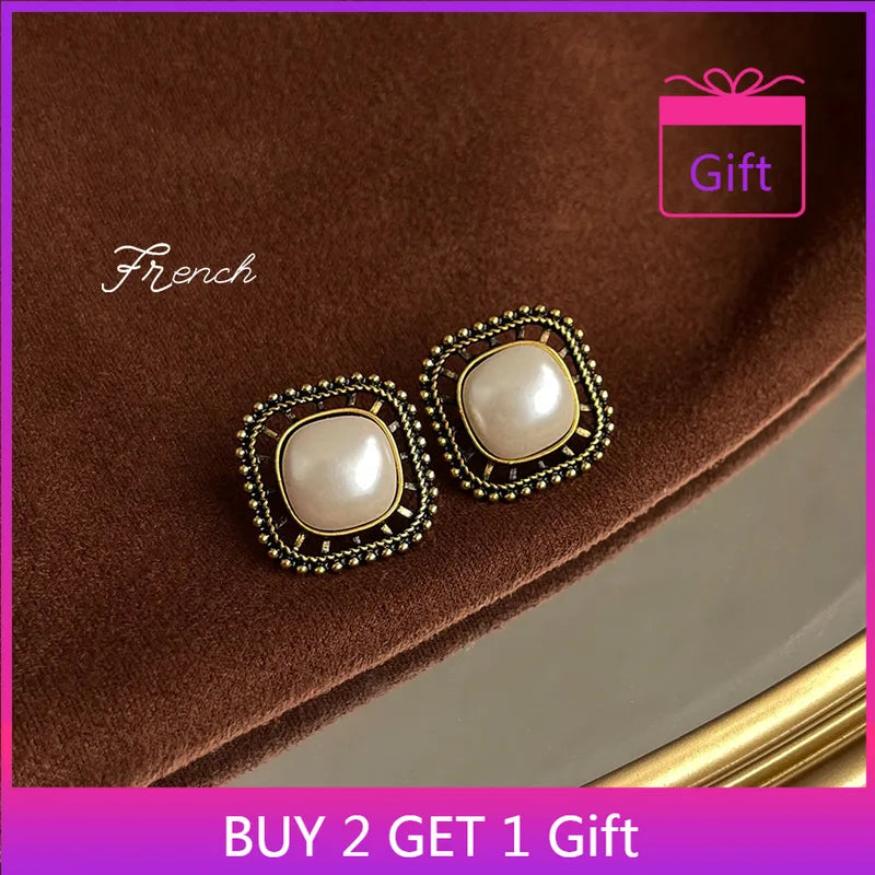 Versatile Vintage Earrings for Women - Heavy Duty Design, 925 Silver, Elegant Ear Accessories