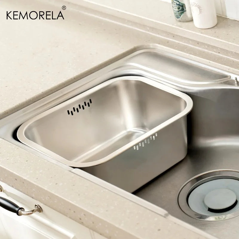 10L Stainless Steel Multipurpose Kitchen Sink Bowl - Dishwashing & Vegetable Washing