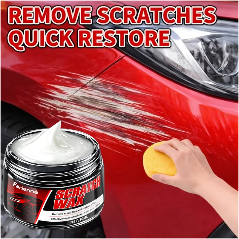 Car Scratch Remover Wax Polish for Light to Moderate Blemishes - Restores Gloss