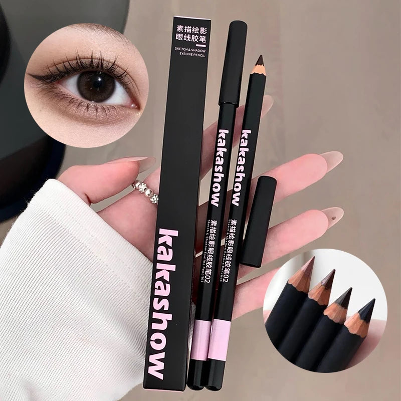 4-Color Matte Waterproof Eyeliner Pencil Set - Smokey, Punk, Long-lasting