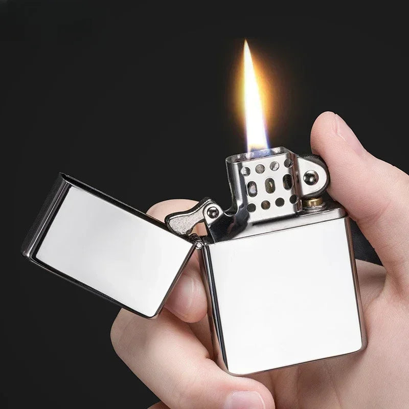 Portable Kerosene Lighter Square Head Windproof Retro Creativity