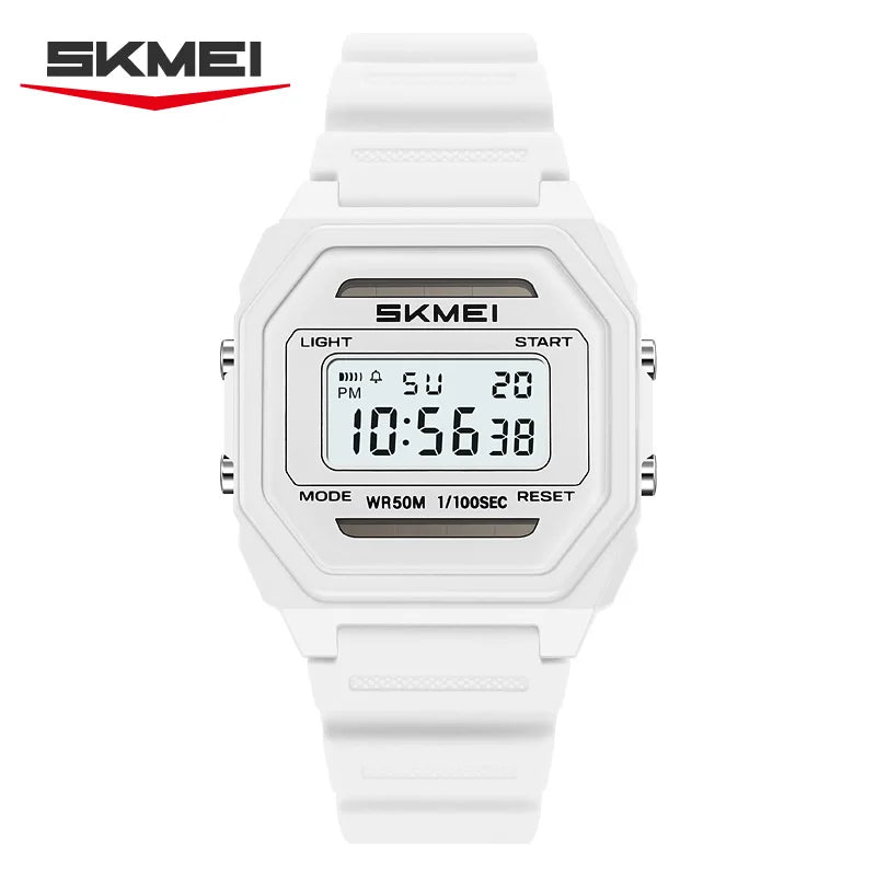 Digital Solar Power Watch for Men Waterproof Alarm Clock Wristwatch Gift