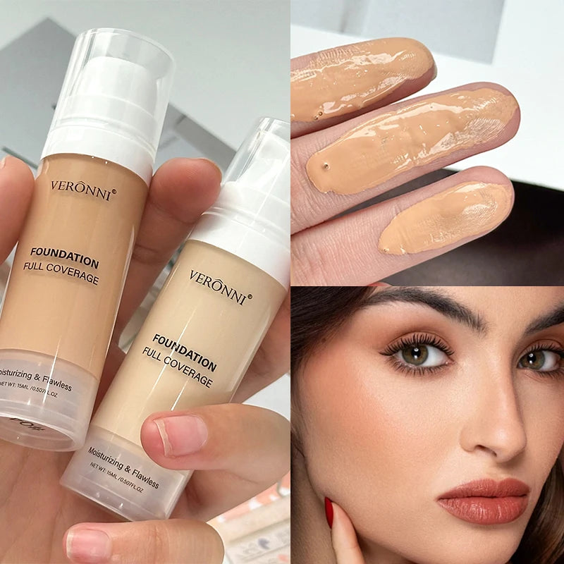 Buildable Full Coverage Liquid Foundation for Custom Skin Tones - Oil Control & Matte Finish