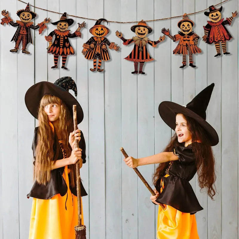 Halloween Hanging Party Banner Pumpkin Ghost Decor - Haunted House Signs