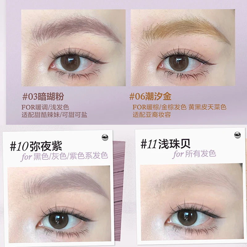 Waterproof Eyebrow Mascara with Natural Color Finish - Long-Lasting Non-Caking Brow Tint
