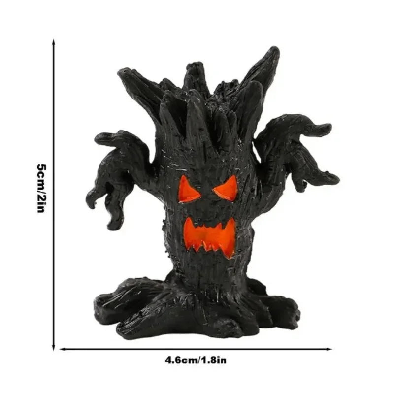 Halloween Dryad Micro Landscape Ornaments Set - Horror Atmosphere Resin Decor