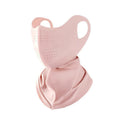 Summer Full Face Sunscreen Mask UPF 50+ Breathable Ice Silk Face Cover for Outdoor Activities