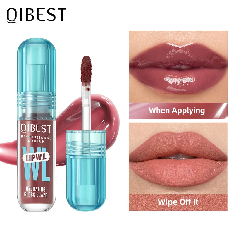 Hydrating Lip Gloss with Mirror Water Glazed Long Lasting Moisturizer