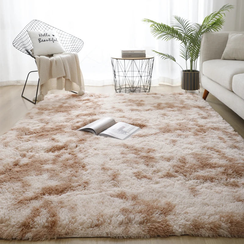 Ultra Thick Plush Area Rug - Soft Shaggy Floor Mat for Living Room & Bedroom