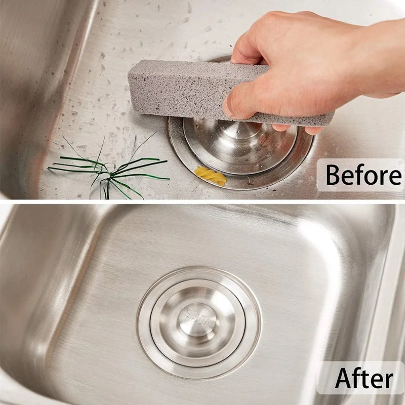 Water Pumice Stones Cleaning Brushes Set - Stain Removal for Bathroom & Toilet Surfaces