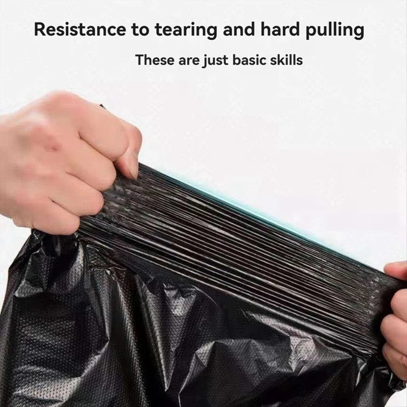 Disposable Trash Bags with Handles - Thickened Black Garbage Bags for Kitchen Toilet Office 100 Pack