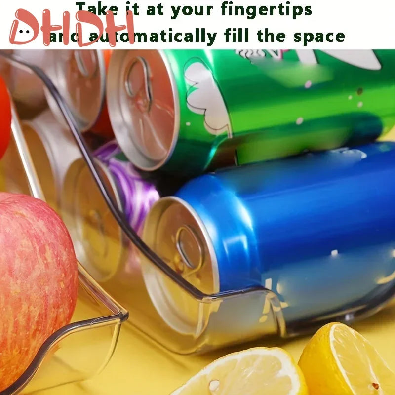 Refrigerator Storage Box Organizer for Kitchen Food Cans and Bottles