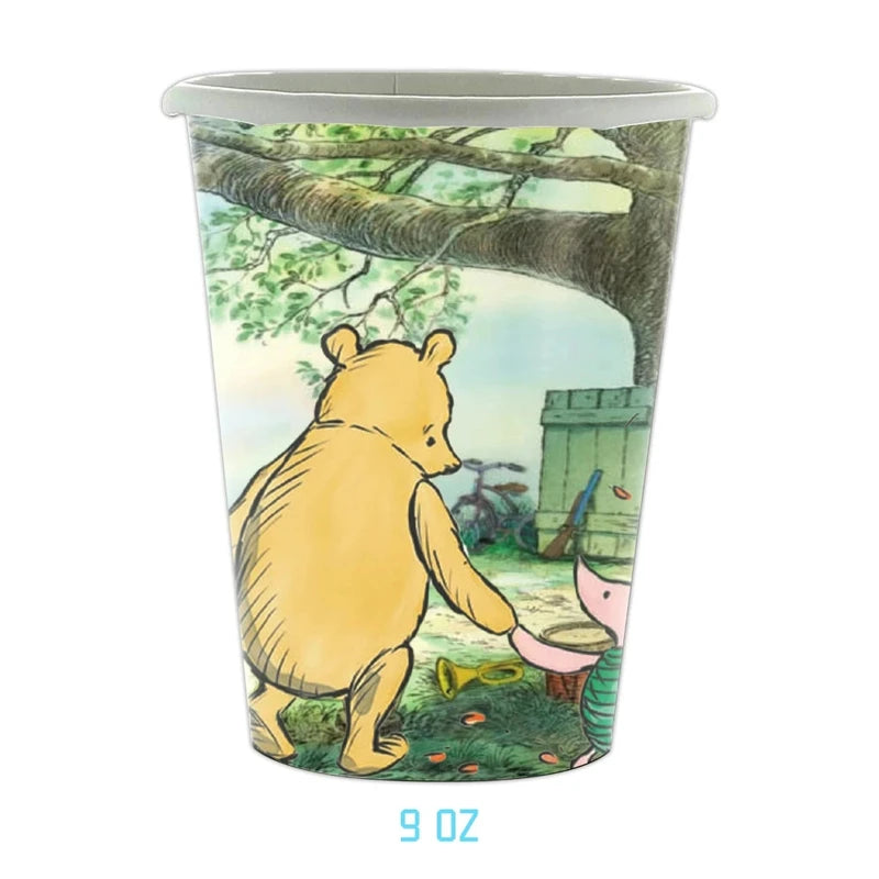 Winnie the Pooh Birthday Party Supplies Set – Disposable Plates Cups Napkins Banners for Kids & Baby Showers