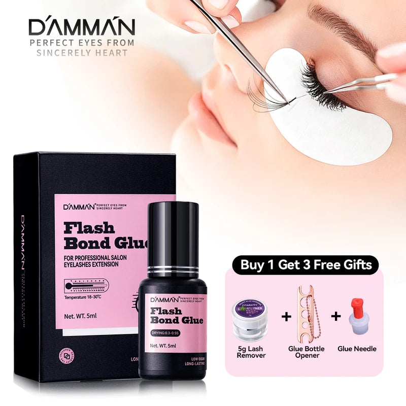 Eyelash Extension Glue Fast Drying Lash Adhesive 5ml Professional Salon Use