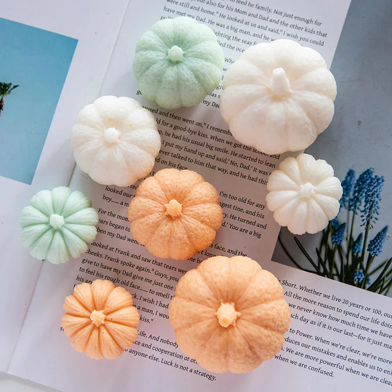 Pumpkin Silicone Candle Molds for Halloween Crafts & Baking - Multiple Colors