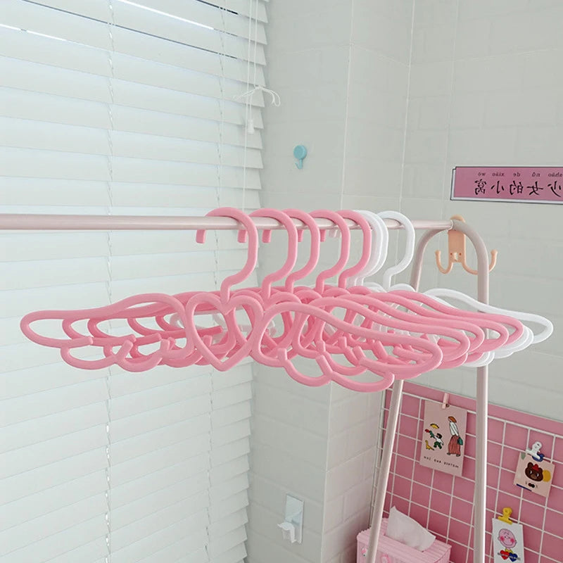 Pink Space Saving Clothes Hangers Set - Non-Slip Durable Wardrobe Organizer