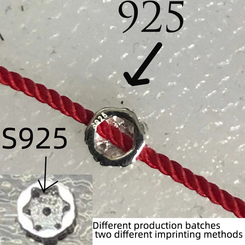 Sterling Silver Flower Couple Bracelet with Red Thread for Women Men