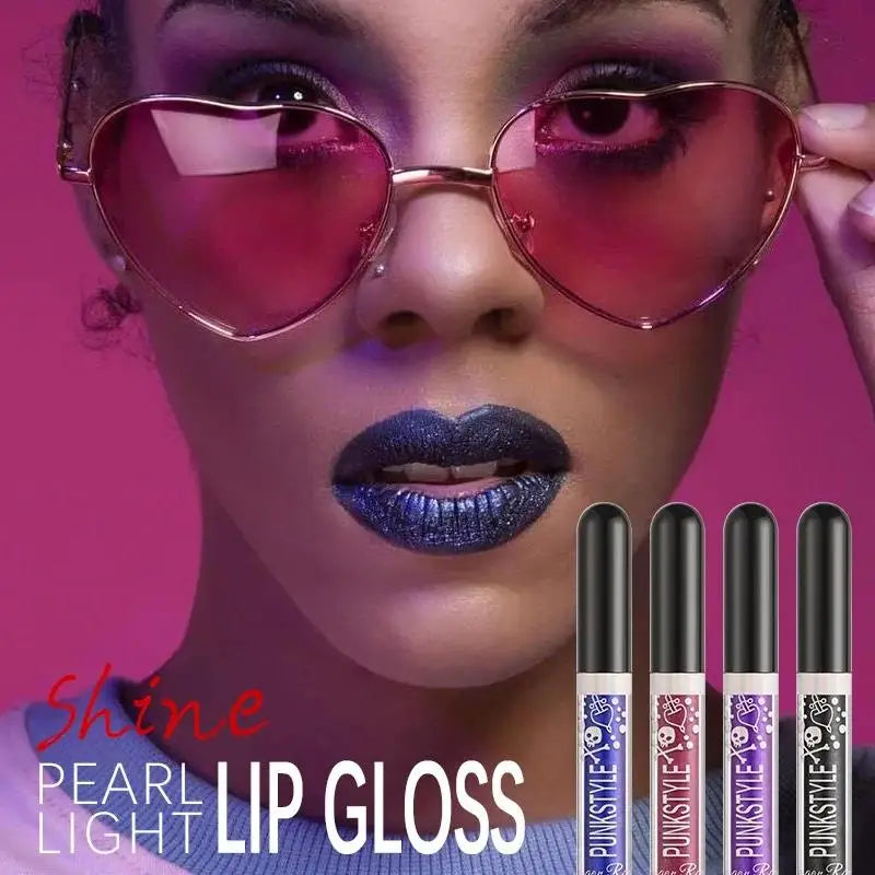 Long Lasting Waterproof Metallic Lip Gloss Set - Shiny Glitter Lipstick
