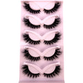 False Eyelashes 5 Pairs Wispy Natural Cross 3D Cat Eye Fluffy Makeup Accessories