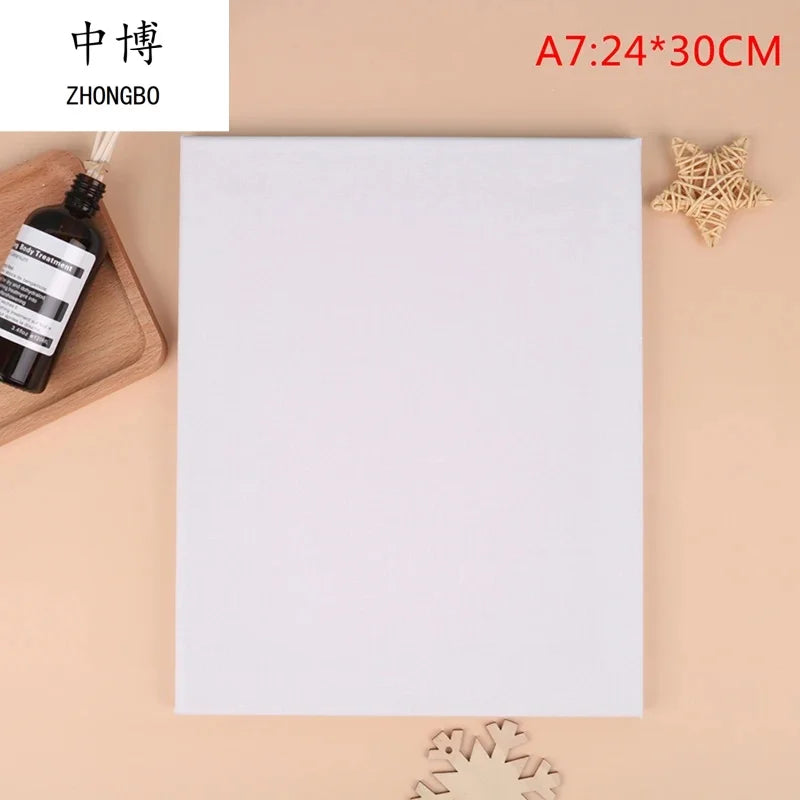 2-Piece Square Artist Canvas for Oil, Acrylic & Watercolor Painting - White