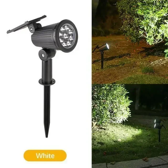 9 LED Solar Spot Lights Outdoor Waterproof Landscape Pathway Garden Lighting