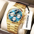 Men's Stainless Steel Chronograph Wristwatch Waterproof Business Watch