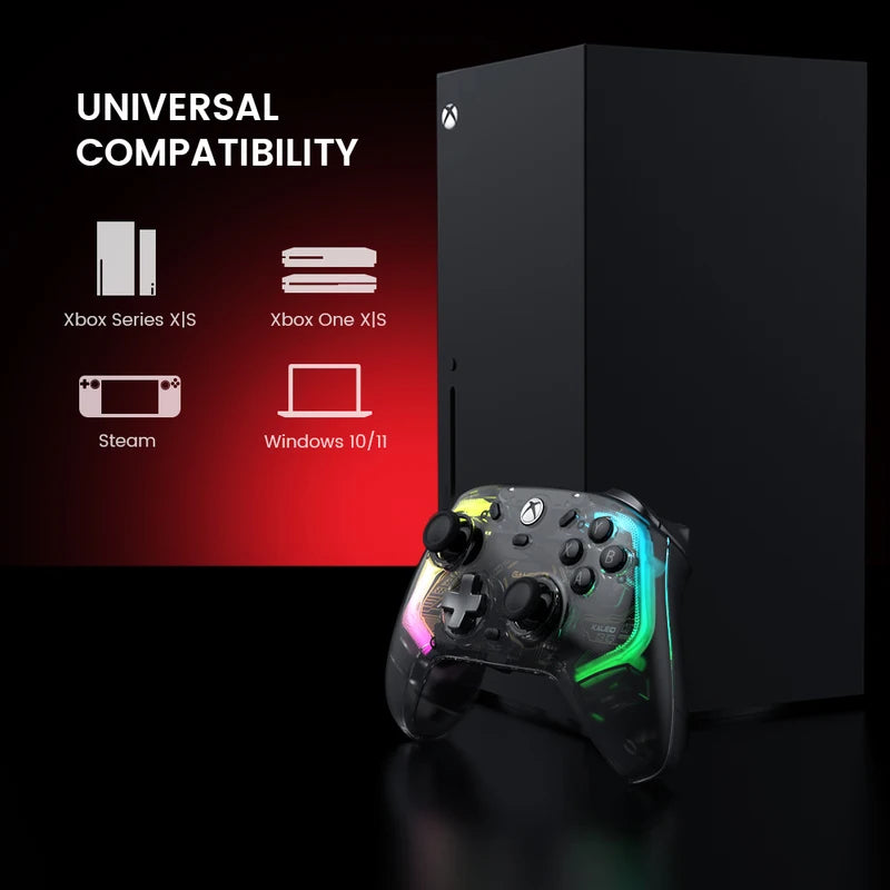Wired Xbox Gaming Controller with Hall Effect Joystick and Customizable Light Effects