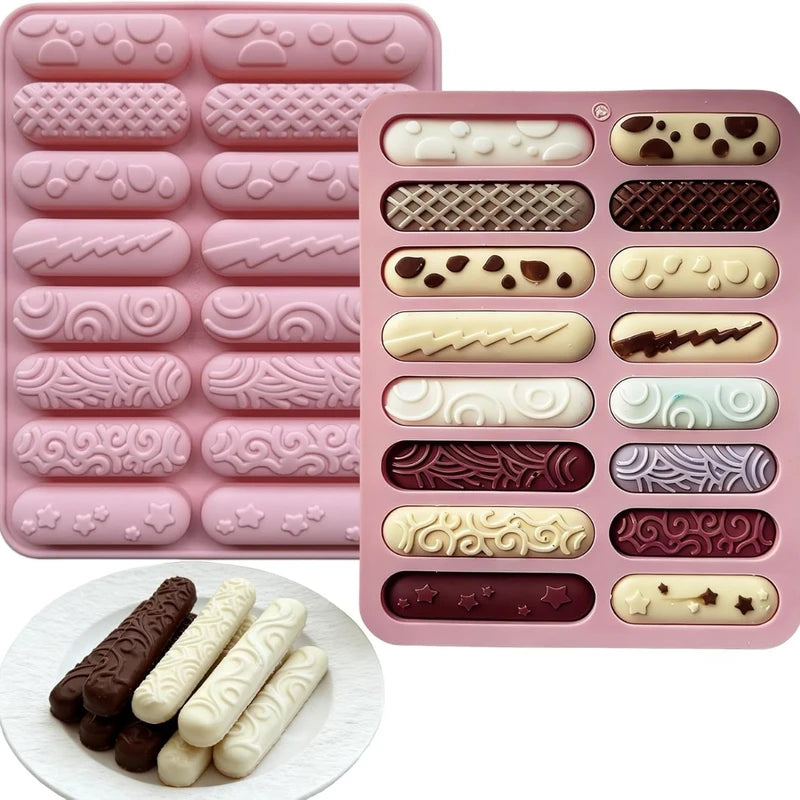 Silicone Chocolate Molds with 16 Cavities for Candy Baking & Resin Crafts