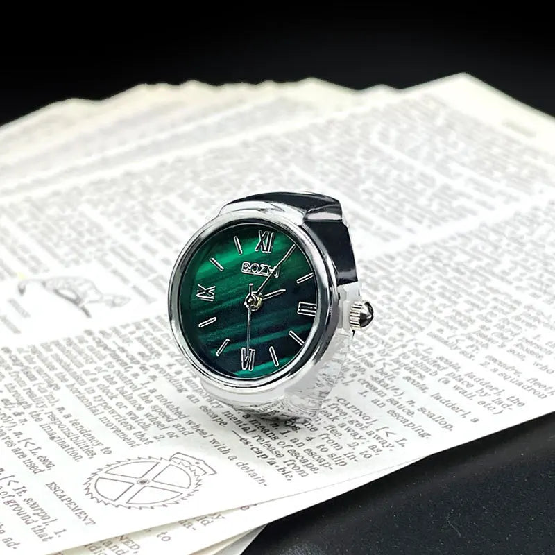 Vintage Finger Watch Ring for Men Women - Creative Alloy Jewelry Gift