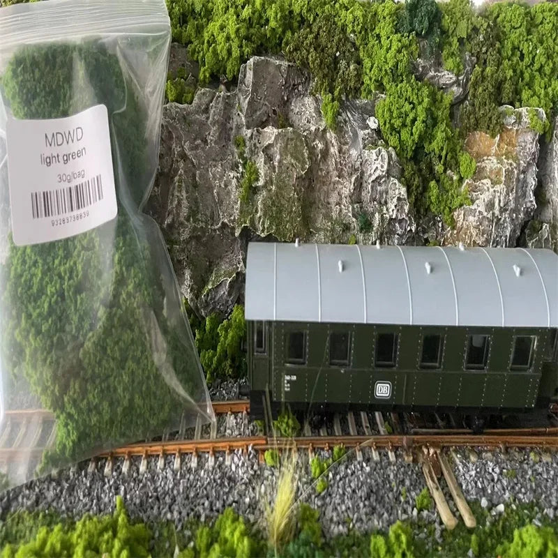 Micro Shrubs Bushes for Model Railway Layouts - 30g Agglomeration Sponge Foliage