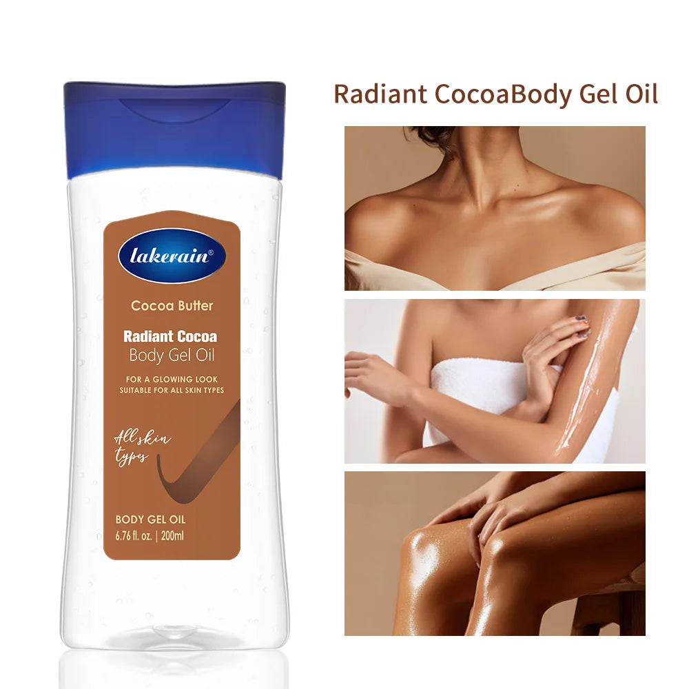 Moisturizing Cocoa Body Oil - Nourishing Gel Oil for Massage 200ml