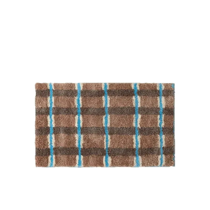 Korean-Style Soft Shaggy Rug for Bathroom & Entryway | Water-Absorbent, Slip-Resistant, Washable Floor Decor