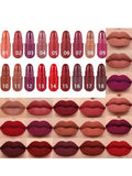 Mini Lipstick Set with Lip Gloss & Lip Liner - Matte, Waterproof, Long-Lasting, Travel Style