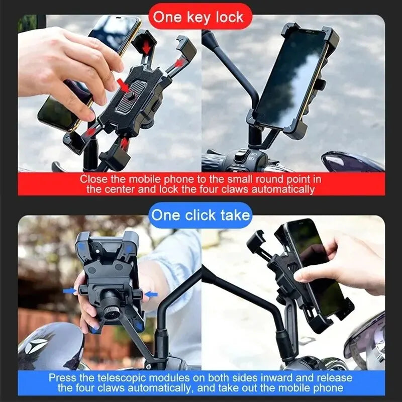 360° Rotatable Bicycle Phone Holder for MTB Bike Motorcycle Non-Slip Mount