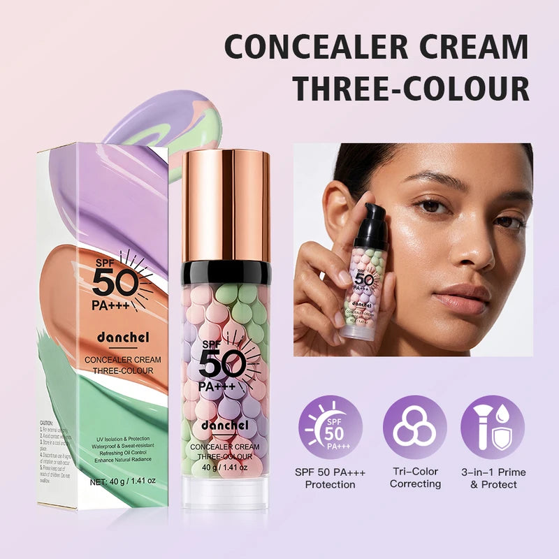 6-Piece Face Primer & Concealer Set with Blush Palette and Makeup Sponge - Christmas Gift