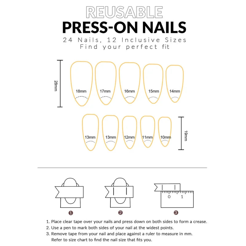24Pcs Vintage Country Style False Nails with Cartoon Lamb Bunny Rose Prints - Press On Nail Art Set