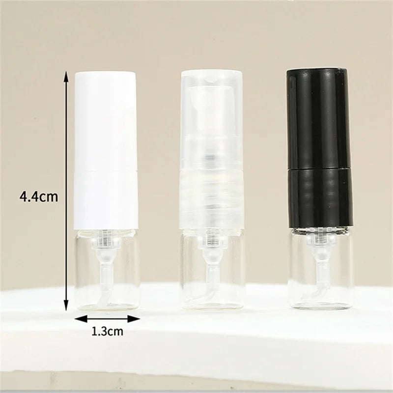 20/50/100/200pcs Refillable Glass Spray Bottles - Fine Mist Perfume Dispenser