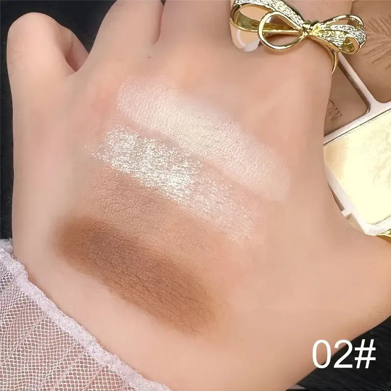 All-in-One Highlighting & Contouring Makeup Palette with Mirror - Multiple Colors