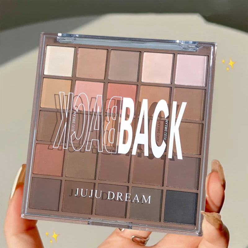 25-Color Matte Eyeshadow Palette Waterproof & Sweatproof for Daily Makeup