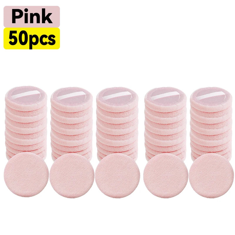 10-50pcs Makeup Sponge Set Soft Cotton Powder Puffs for Foundation & Loose Powder