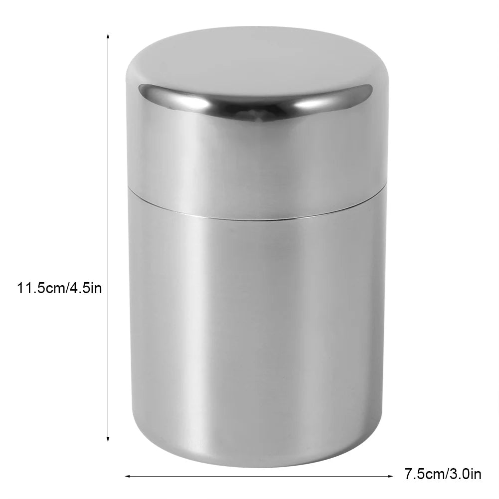 Stainless Steel Tea Canister Set with Lid - Food Storage Containers for Tea Coffee Sugar
