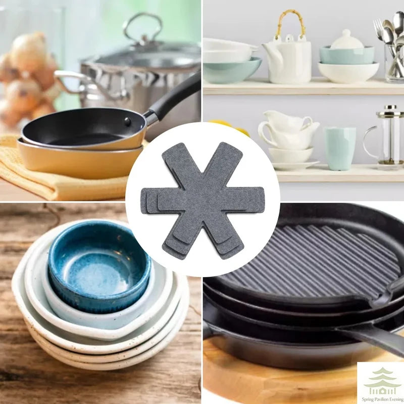 12-Piece Pot and Pan Protectors Set - Non-Woven Divider Pads for Cookware