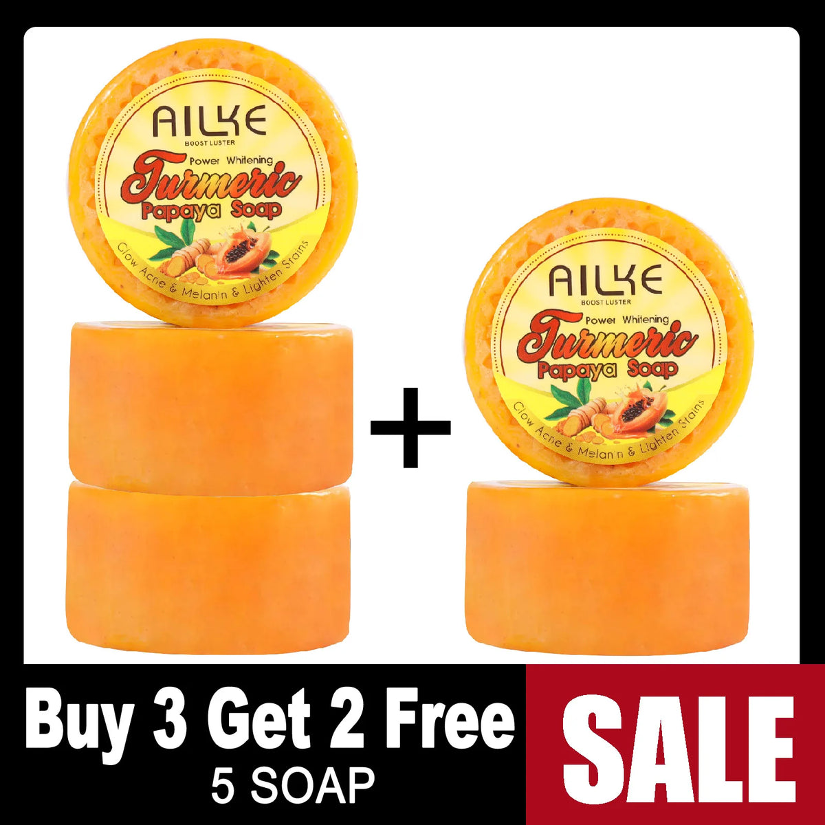 Lightening Soap Bar for Women with Turmeric Papaya Carrot 200g - Brightening & Dark Spot Removal