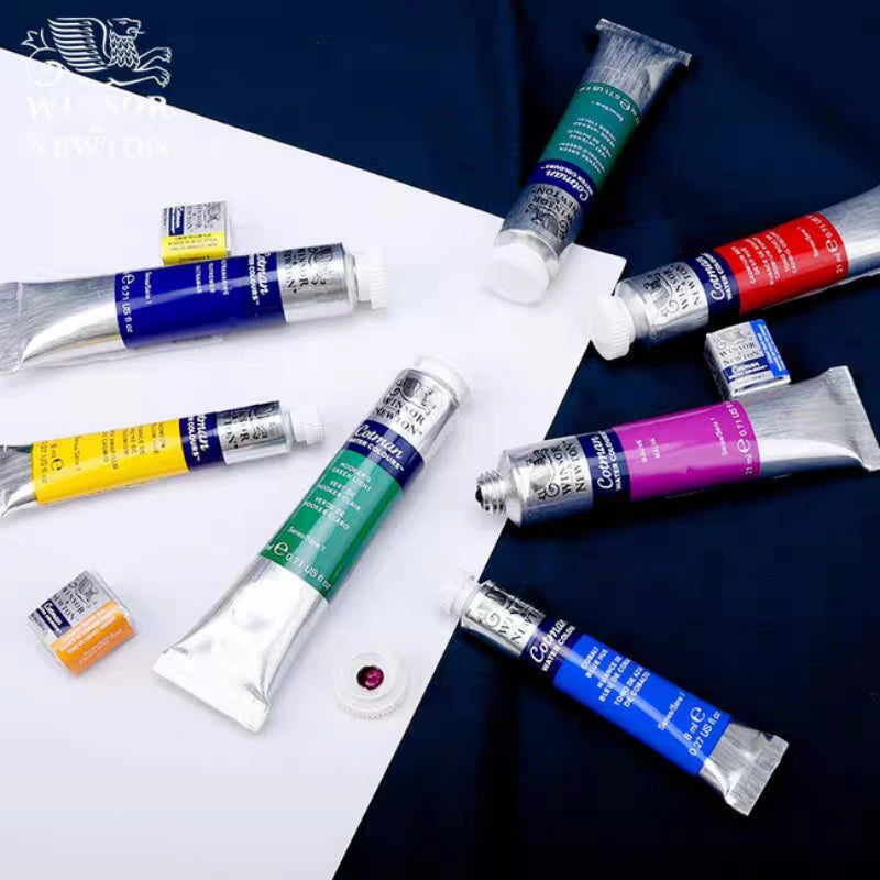 Watercolor Paint Tube Set - 8ml & 21ml Water-Soluble Art Supplies