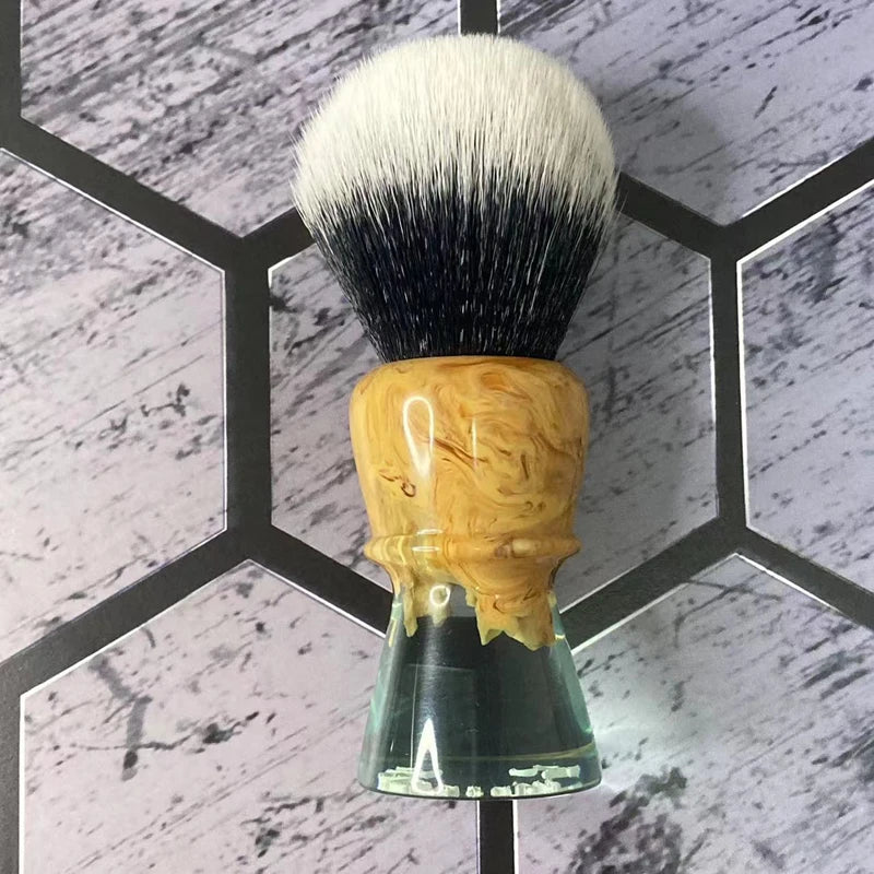 Men's Shaving Brush with Tuxedo Knot Synthetic Hair and Resin Handle