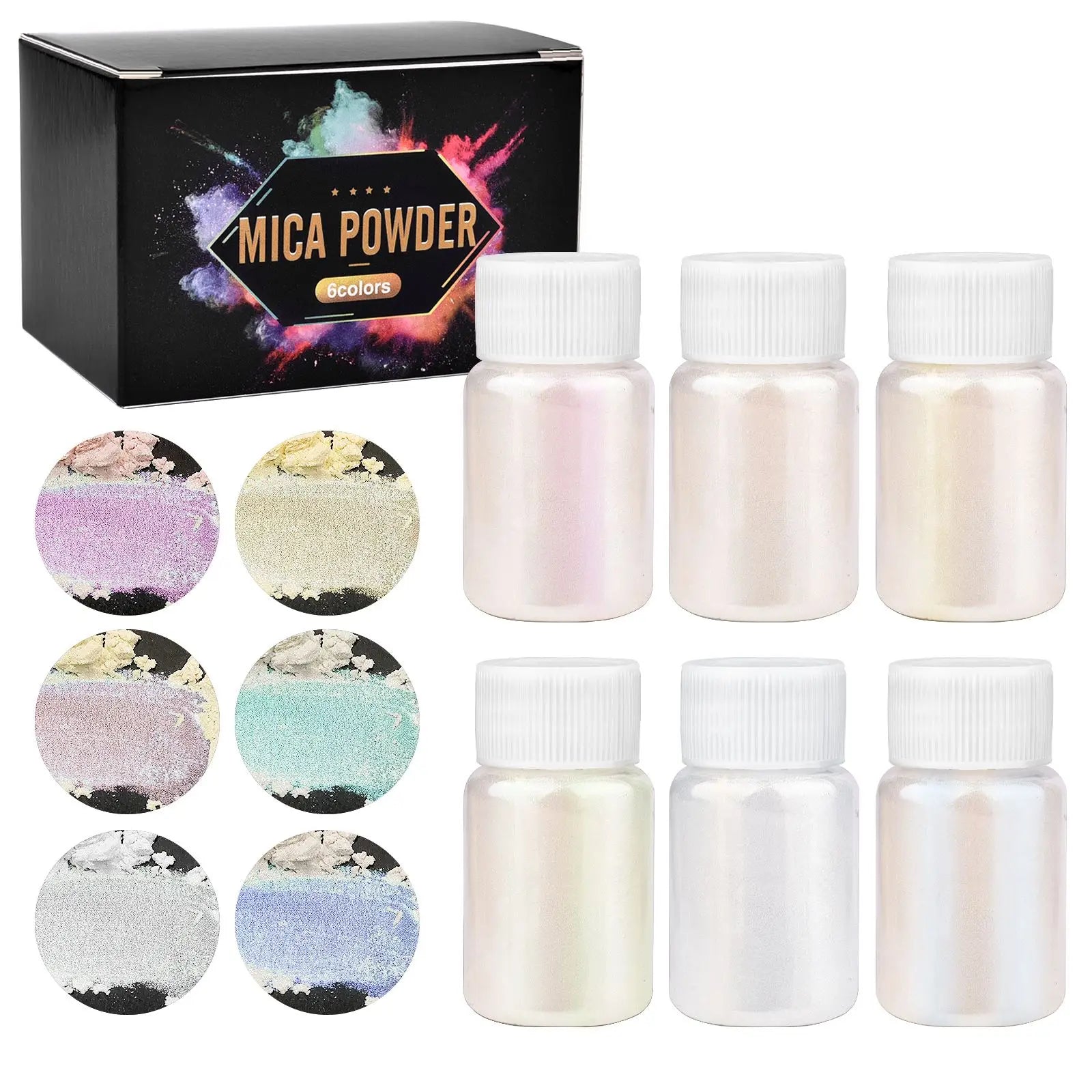 Pearlescent Powder Set for Resin Art - 6 Color Options for DIY Crafting