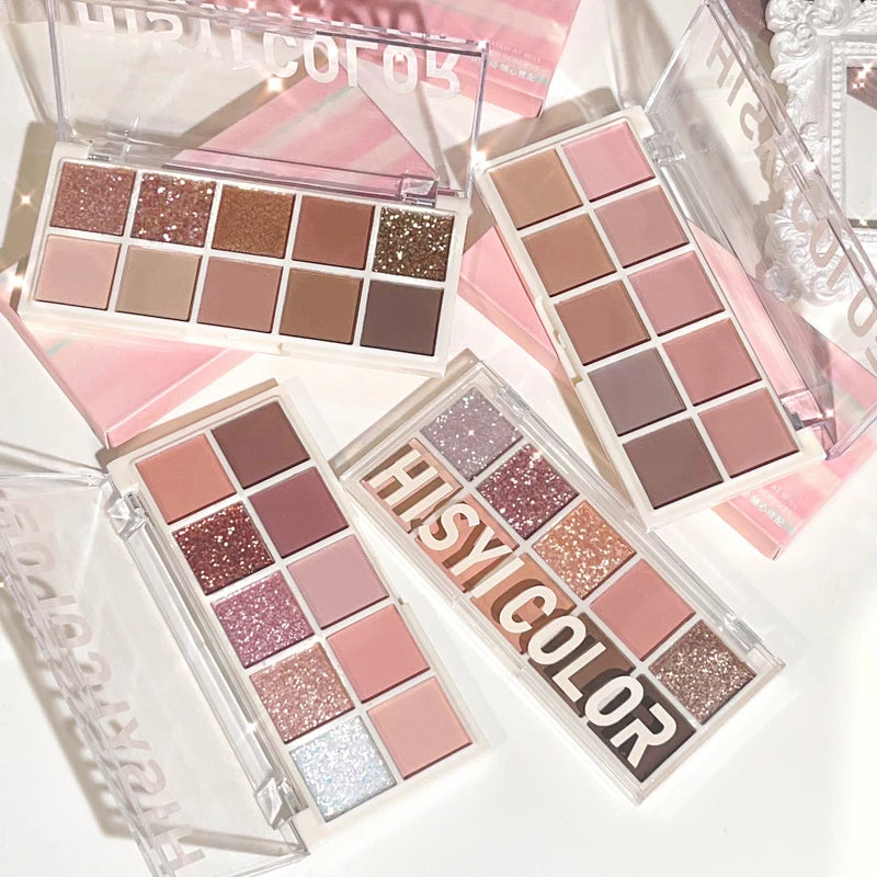 Multicolor Pearl & Matte Eyeshadow Palette - Sparkling & Gentle Finish
