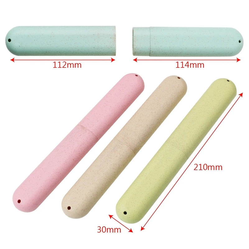 Portable Travel Toothbrush Holder with Cover for Camping Home School - Lightweight & Bacteria-Resistant