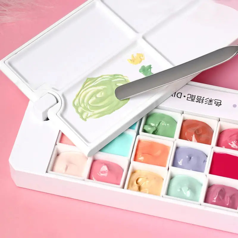 18-Color Nail Patting Gel Palette for Manicure and Nail Art