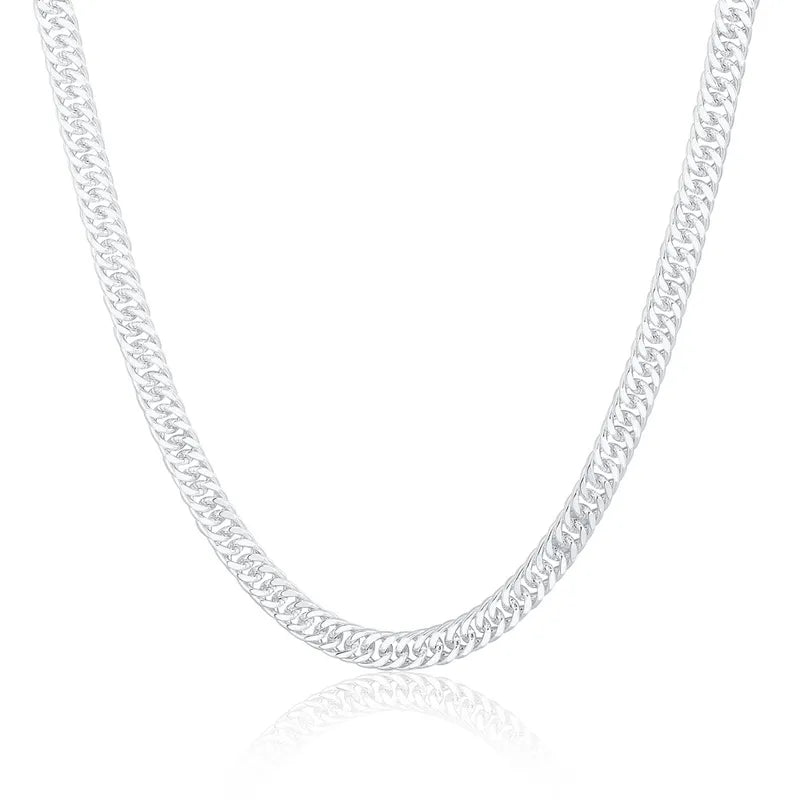 Sterling Silver Necklace for Women & Men 20/22/24 Inch 6mm/10mm Side Chain Jewelry Gift
